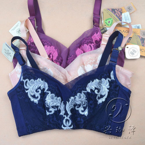 Magic Su bra No rim underwear bra sexy beauty back side gathered to adjust the large size thin cup 34002