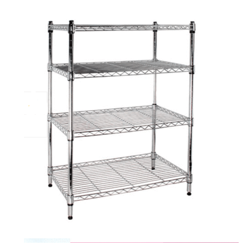 Kitchen Supplies Shelf Four-floor Stainless Steel Color Shelve microwave Shelf Contained Shelf 4-ply shelf pan rack