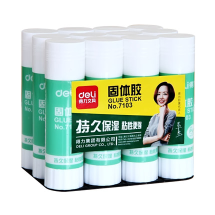 Able 7103 solid glue stick good stickiness 36 gr large rubber stick green and environmentally friendly