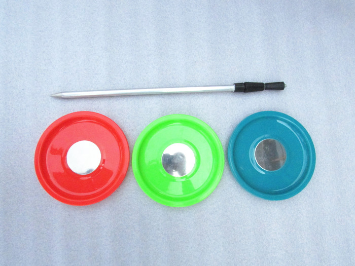 Large magnetic face inserts bait disc Bait Disc Bait Pan Wire Drawing Disc Pull Bait Disc With Bracket Fishing Gear