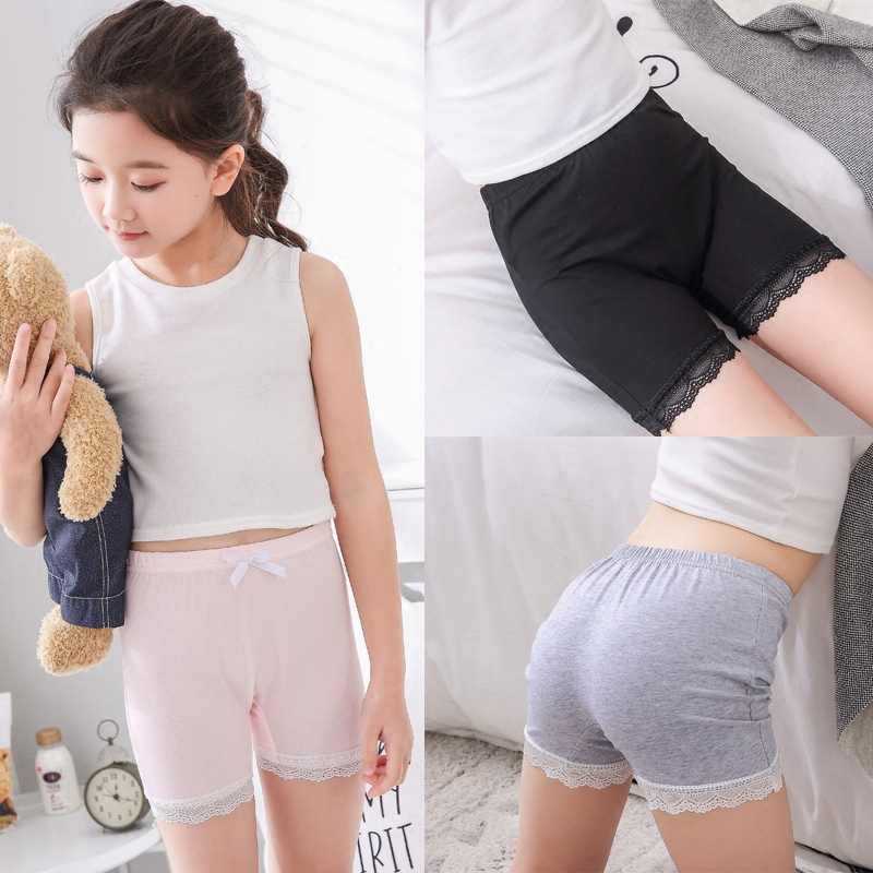 Girls' safety pants anti-wear female summer children cotton boxer briefs big children double crotch insurance pants baby shorts