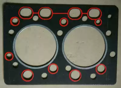 Original two-cylinder diesel engine 2100 Zhenjiang 295 cylinder bed cylinder head gasket generator set parts