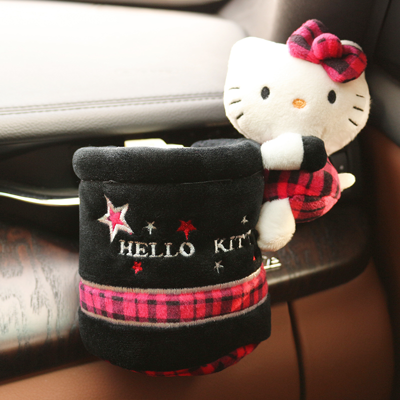 HelloKitty汽车出风口置物袋挂袋手机袋车载置物杂物桶内装饰用品