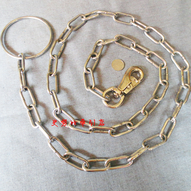 Pet Supplies Bolt Dog Chain Stainless Steel Chain Dog Rope Traction Iron Chain Hide Mastiff Large Dog Used