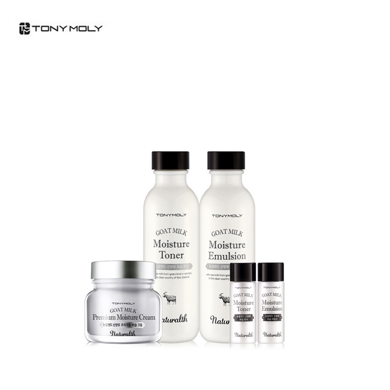Tonymoly/托尼魅力新西兰山羊奶乳山羊油高级保湿3件套装 韩国