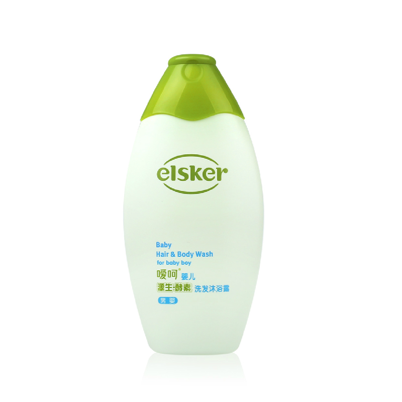 嗳呵elsker婴儿源生酵素洗发沐浴露240ml 男孩 洗发水沐浴露