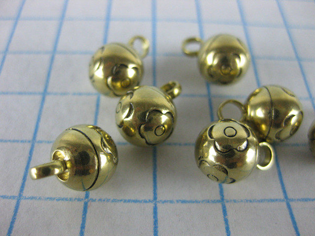 Minority Craft Gift Ornament Three Plum Flower Jewelry Brass Flower Button Bronze Buckle Costal Buckle