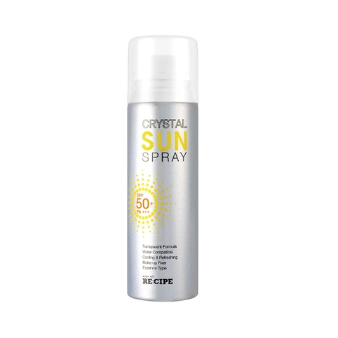 韩国RECIPE水晶防晒喷雾SPF50+ 透明喷雾150ml 晒后修复 香港直邮