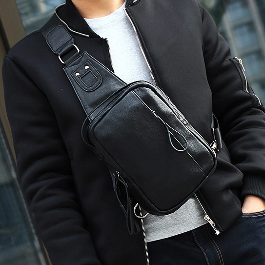 2017 New Men's Chest Bag Youth Messenger Trend Casual Small Satchel Shoulder Bag Men's Bag Trend