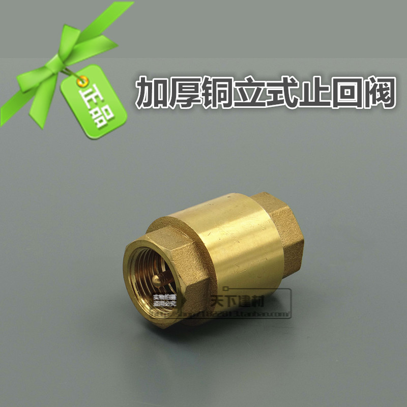 Full copper vertical check valve 4 points 6 points 1 inch backstop valve water stop valve backstop valve stop return copper valve