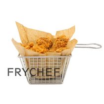 Western restaurant cafe tableware 304 stainless steel mini fried chicken snack basket French fries container food fried basket fried basket