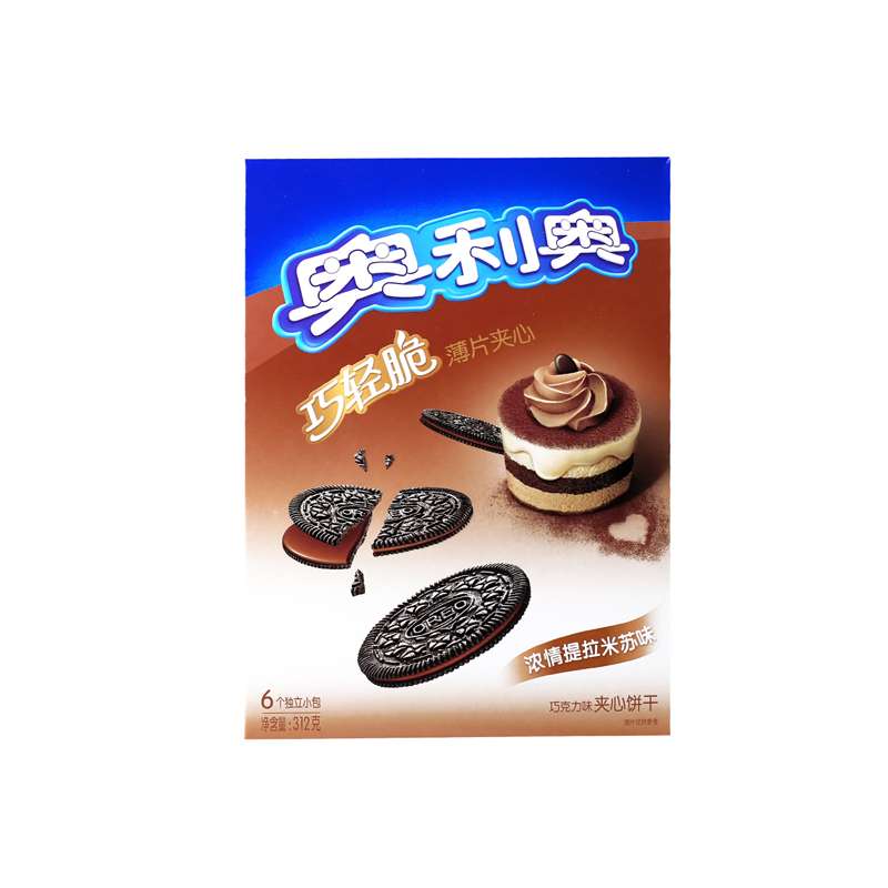 【苏宁易购】奥利奥巧轻脆薄片夹心饼干(浓情提拉米苏味)312g/盒