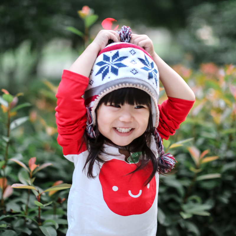 babyprints婴儿帽子冬6-12个月童帽雪花小孩帽子宝宝针织帽提花潮