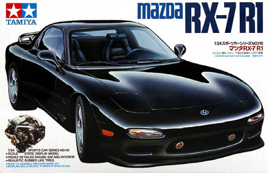 Spot Fields Palace Car Model 1 24 MazdaRX-7 R1 Sports Car Racing With Engine Interior 24116