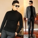 Áo len cao cổ nam Áo len mùa đông Áo len dệt kim dày Hàn Quốc Slim hợp thời trang Áo trắng áo ghi lê len nam Hàng dệt kim