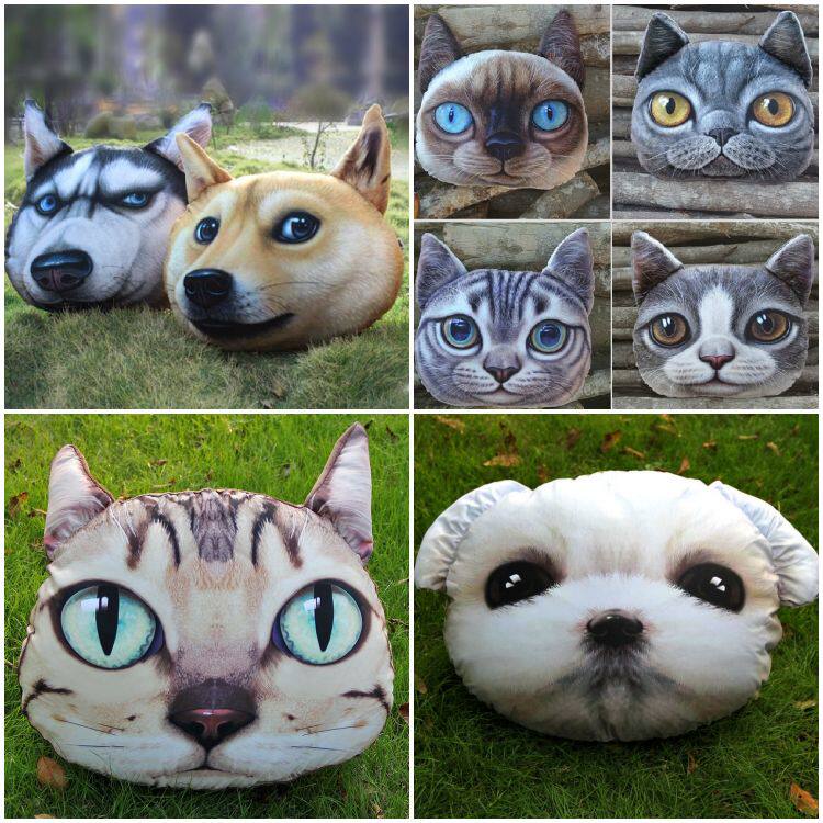Meow Wang Stars 3D Cushions Car Hug Pillow Creative Big Face Cat Doll Paparazzi Big Cute Plush Toy Gift