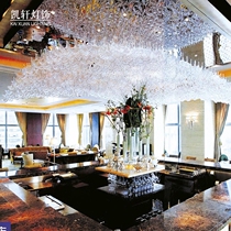 Engineering soft Art sky ceiling pendant Hotel Bar Club lobby sales department sand table creative hanging decoration