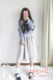 Tứ Xuyên và Trùng Khánh mùa thu và mây mùa đông và vùng biển Han yếu tố phong cách dân tộc retro cô gái phong cách quốc gia màu xám xanh phù hợp với hệ thống Sen đồ ngủ đẹp Bộ đồ