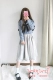 Tứ Xuyên và Trùng Khánh mùa thu và mây mùa đông và vùng biển Han yếu tố phong cách dân tộc retro cô gái phong cách quốc gia màu xám xanh phù hợp với hệ thống Sen