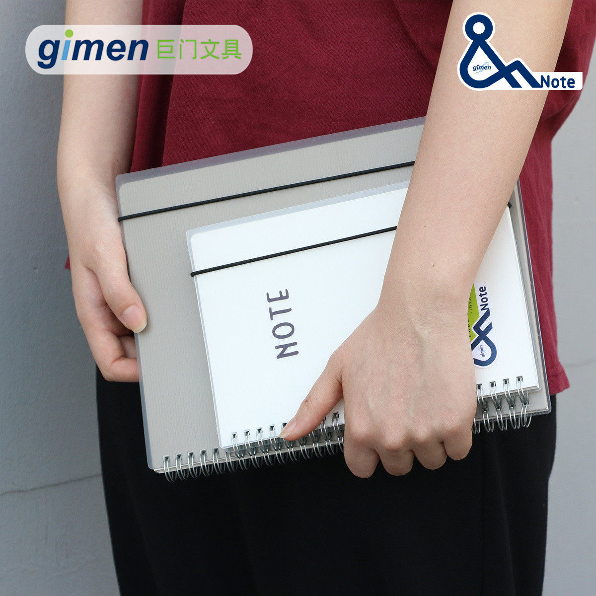 Giant stationery 16K PP double circle and notes 80 into blank horizontal line grid laser student notebook B5