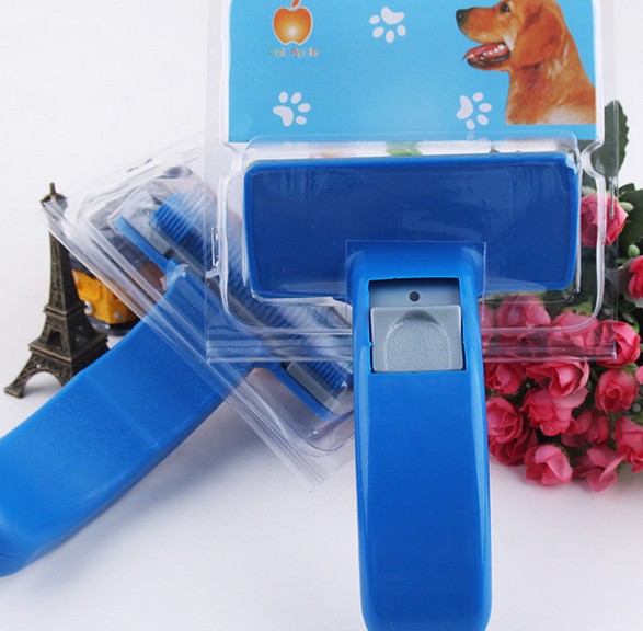 Pet Supplies Batch Blue Manual Plastic Hair Removal Comb Simple Hair Removal Push Hair Comb Small Dog