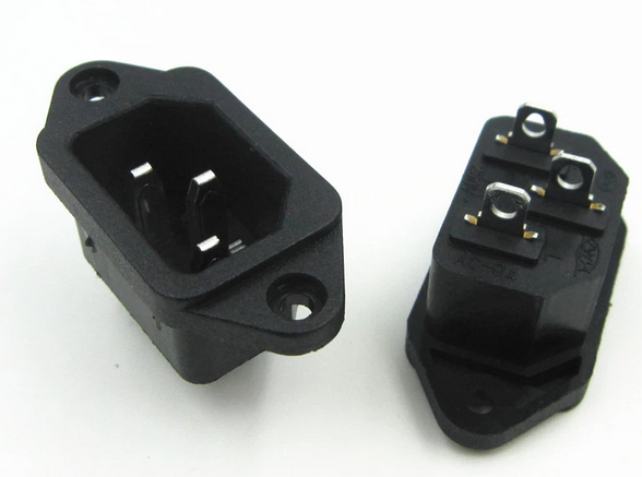 AC power supply character socket 10A 250V three-pin socket character male socket Iron and copper socket