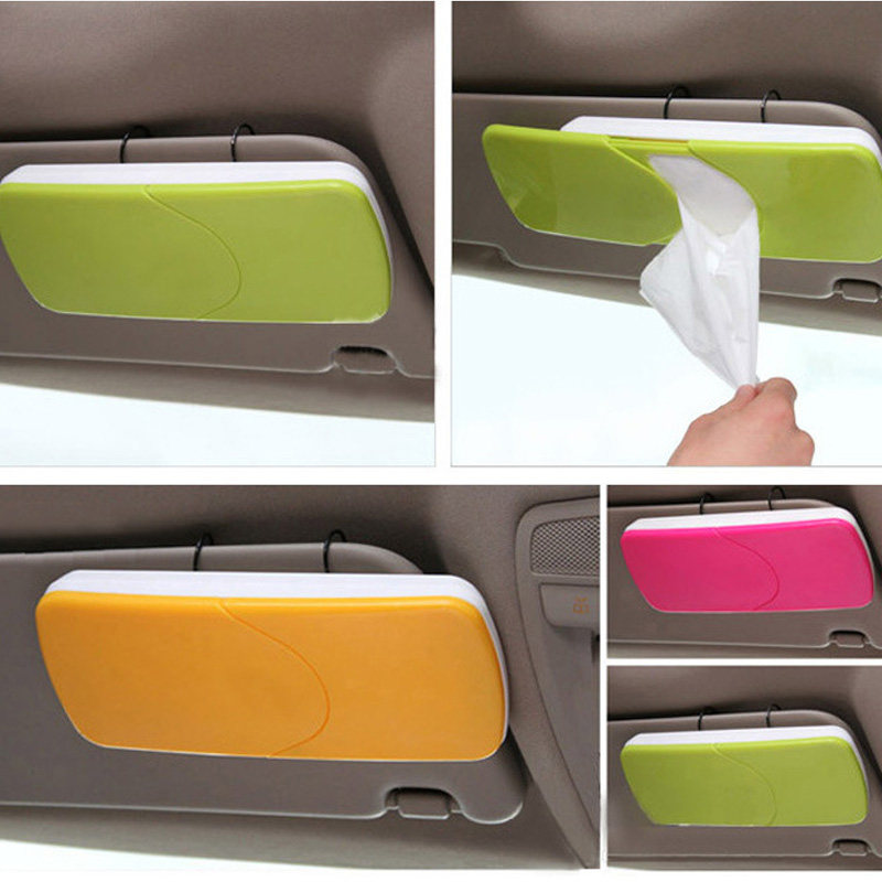 车用汽车内饰用品车载车用纸巾盒 创意可爱遮阳板天窗抽纸盒挂式
