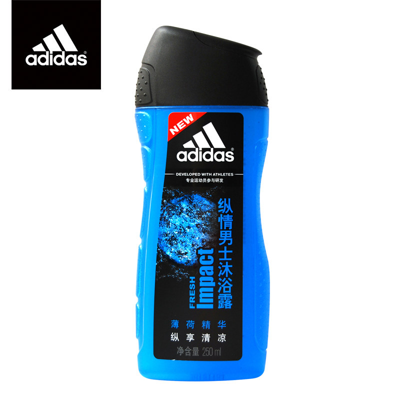 【天猫超市】阿迪达斯男士沐浴露纵情250ml含薄荷醇肌肤速感舒爽
