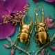 Sàn nhảy Bắc Âu Luxury Gold Beetle Trang trí Nhà mẫu Máy tính để bàn Sáng tạo Trang trí Kim loại Động vật Trang trí shop bán đồ trang trí phòng ngủ Trang trí nội thất