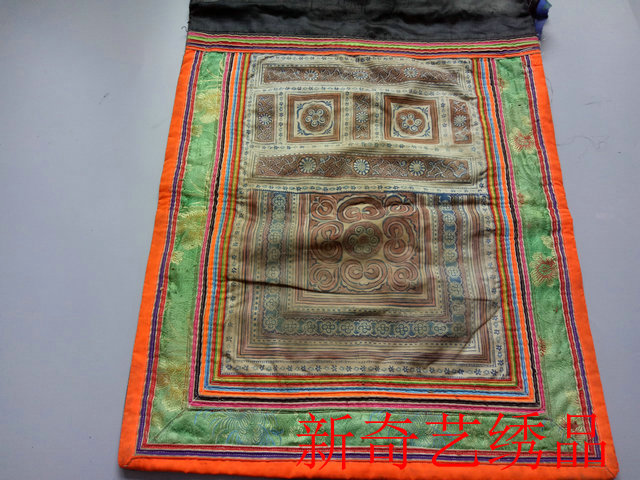 Old embroidery piece Miao handmade batik ethnic minority handmade batik Miao handmade batik strap T2096