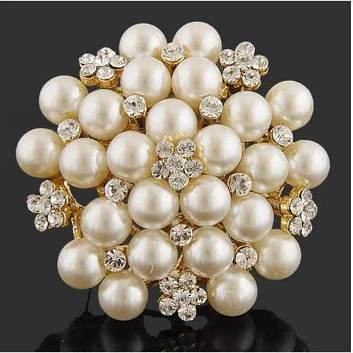 Châu Âu và Mỹ phong cách nóng bỏng ngọc trai kim cương trâm hoa rhinestone trâm ghim nam và nữ phụ kiện áo khoác trang sức quà tặng tinh tế - Trâm cài