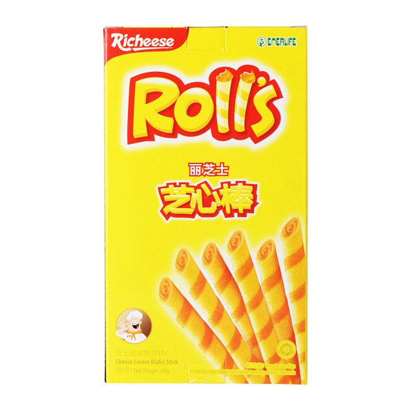 【天猫超市】印尼进口 丽芝士Richeese 芝心棒奶酪夹心卷60g