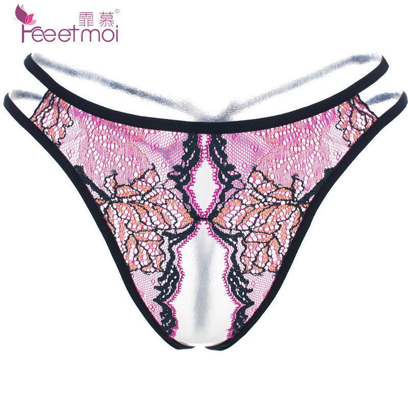 性感蕾丝刺绣开裆内裤套装制服极度诱惑sm骚T裤丁字裤情趣内衣XZ