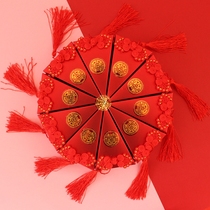 Joy Sugar Box Creativity Chinese China Wind Wedding Meritocracy Wedding Banquet Cake Box Triangular Wedding carton Box packaging box