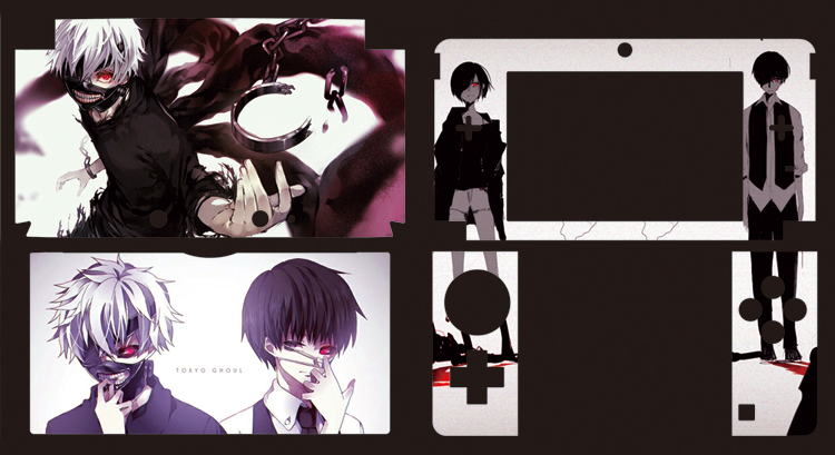 3DS pain machine stickers fuselage stickers, color stickers, protective stickers, 3DS pain stickers, Tokyo ghoul, Kenki Kanigi