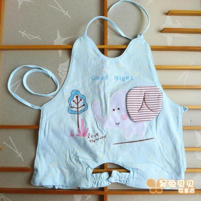 Ouyuan summer pure cotton baby apron with feet Newborn belly care supplies baby tie belly