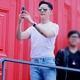 Ngôi sao nam Chen Weizhen Zhang Yi với chiếc áo thun ngắn mùa hè màu rắn, ngắn tay phiên bản Hàn Quốc của chiếc áo đôi rộng cỡ lớn áo đôi nam nữ Áo khoác đôi