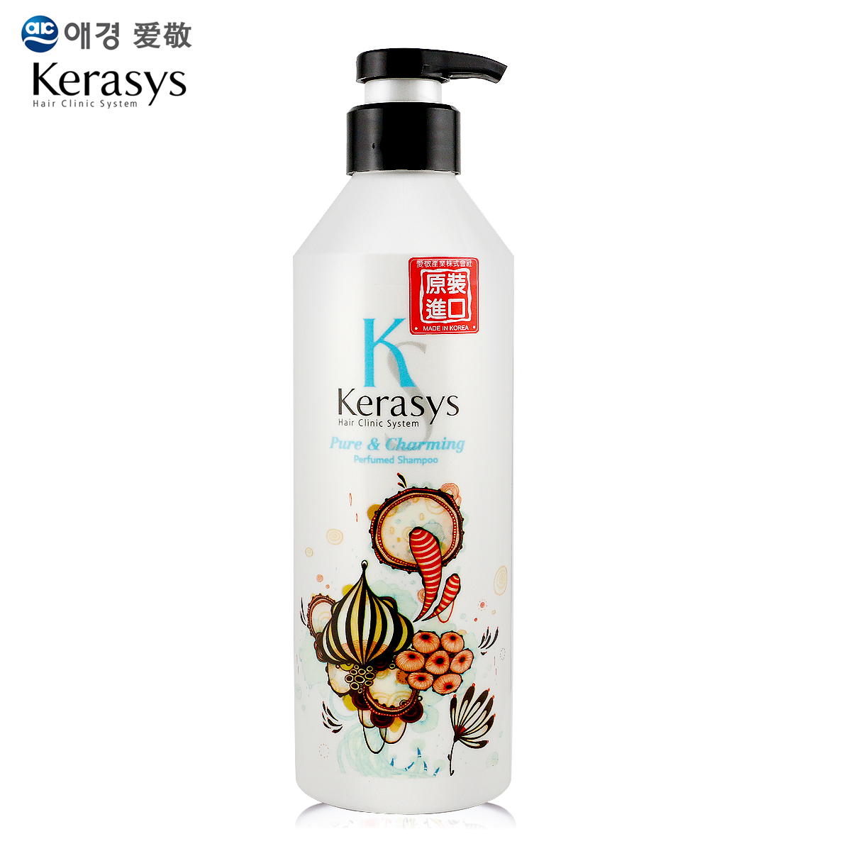 韩国原装进口爱敬KS/kerasys香水花香洗发水600ml洗发露正品