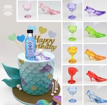 Cake Decoration Foreign Wine Bottle Creative Pendulum Bar Wine Glass Women High Heels Wedding WEDDING Baking Party Supplies