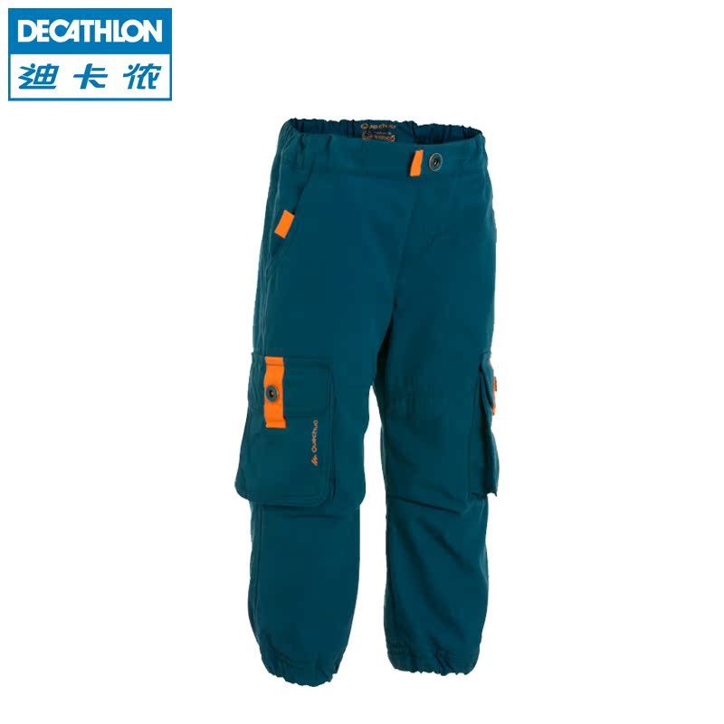 迪卡侬 户外运动长裤 儿童婴幼儿 秋冬全棉舒适保暖裤 QUECHUA