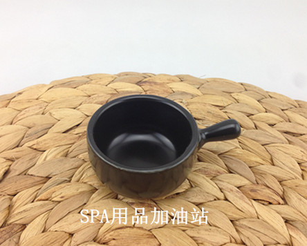 Thai SPA supplies aromatic spa sp blending tool ceramic bowl black with small essential oil film mixing bowl