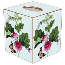 New York Lower City Park USA Manufacture of colored butterfly peony wavy side wooden trash can paper towel box