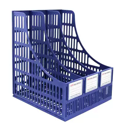 Fuqiang 618 Office supplies three columns file rack triple plastic bookshelf desktop data finishing rack File column