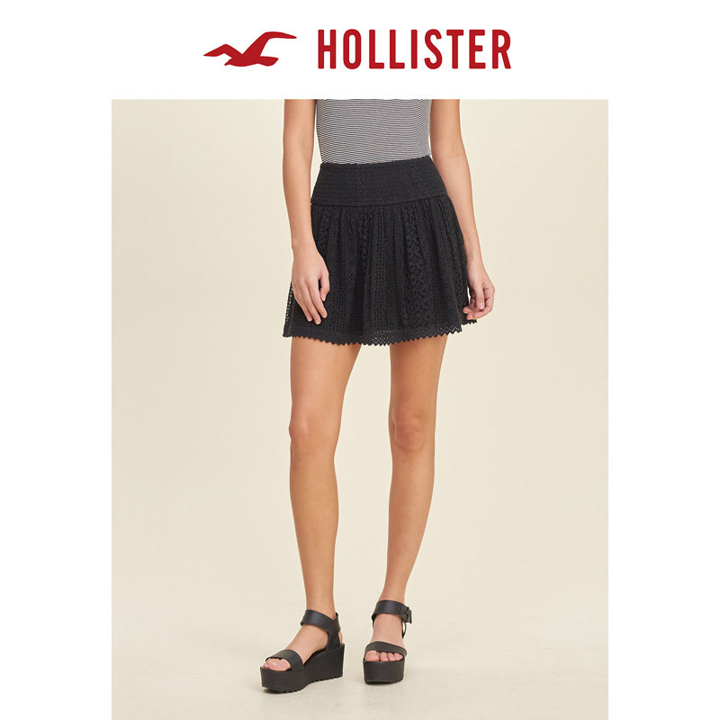 Hollister 褶裥收边蕾丝裙装 女 120006