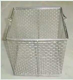 Disinfection basket Laboratory cleaning basket reagent basket square sampling frame stainless steel basket 30x20x20