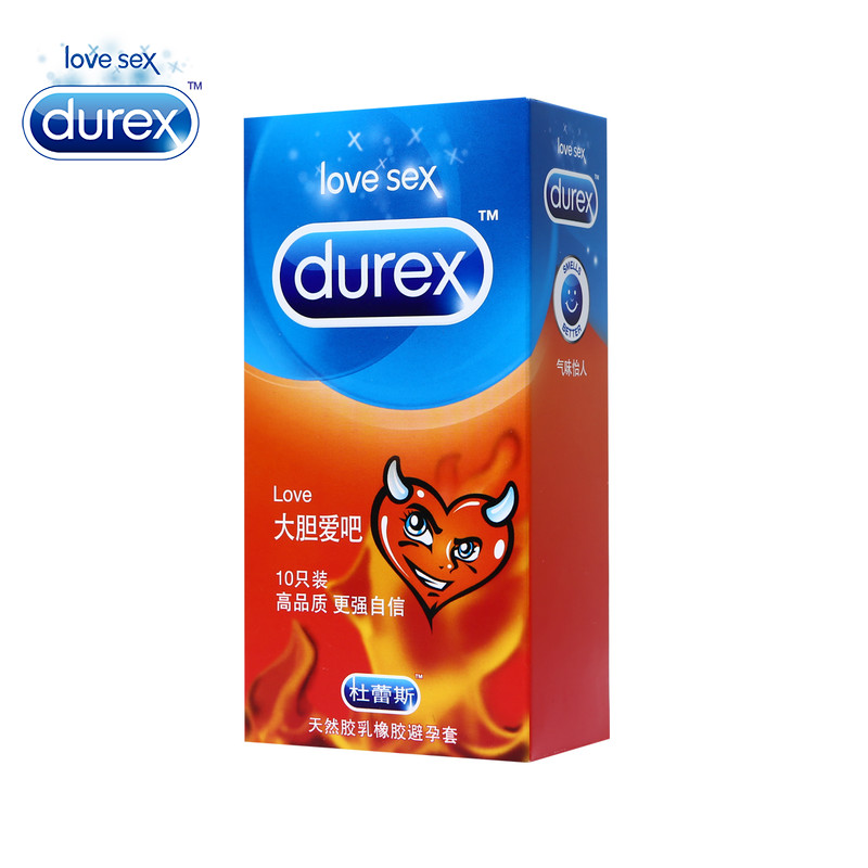 杜蕾斯正品Love大胆爱吧安全套10只装避孕套套 情趣成人性用品CR