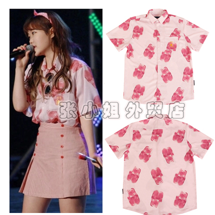 Le Tong Musician Li Xiuxian's Same Style Shirt Korean Style Loose Top Men's and Women's Couple Shirt Summer New Fashion Trend