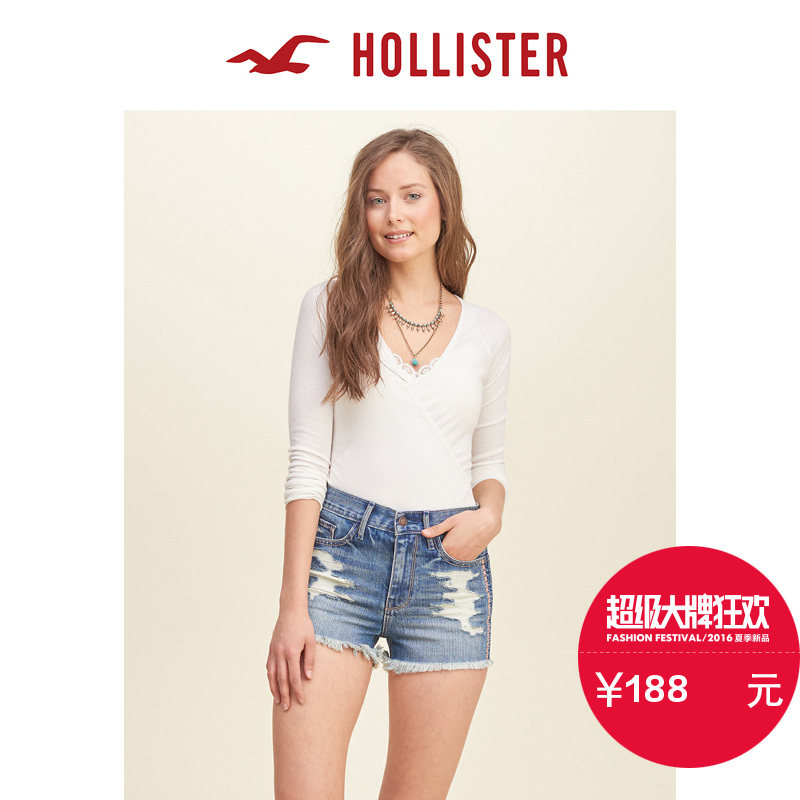 Hollister 交叉紧身T恤 女 122963
