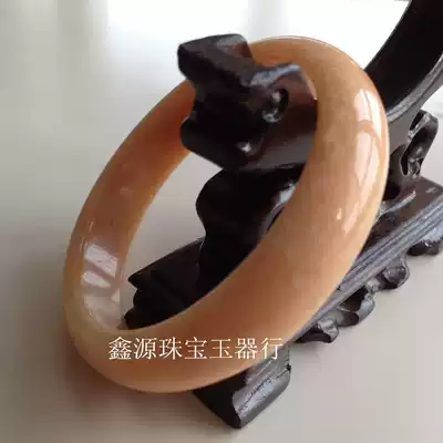Natural rice yellow jade bracelet natural Topaz bracelet Jade delicate color bright specifications complete