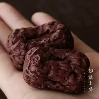 Fu Yuefei Purple sand tea pet ornaments Cinnabar jujube mud Jujube boutique simulation jujube Ruyi tea life